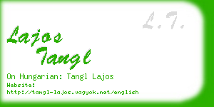 lajos tangl business card